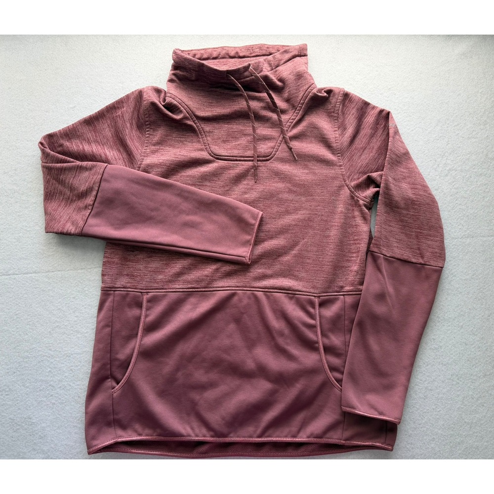 Columbia Womens Burgundy Heather Fleece Funnel Neck Pullover Small